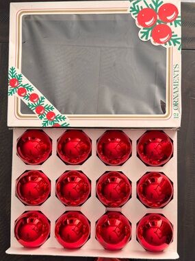 Rauch Vintage Red Shiny Holiday Ornament Pack - 12-Count